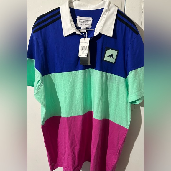 Men’s Adidas Adicross Block Polo Golf Shirt - Picture 12 of 14
